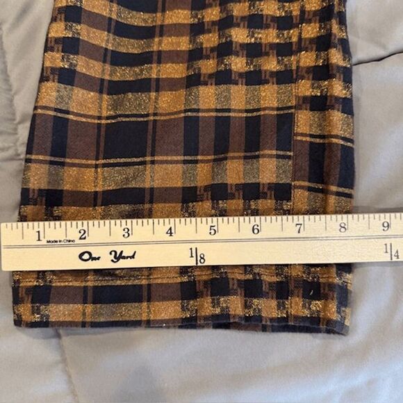 Ace & Zig Wrap Jumpsuit "Barn Wrap" St. Honore Brown Metallic Gold Size Medium - Picture 12 of 14